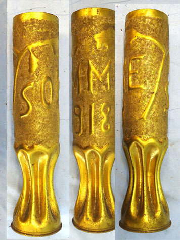 Trench Art Brass Shell Case Commeration SOMME 1918. Trench Art Brass Shell Case Commeration SOMME 1918. Other Accessory