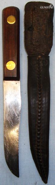  Victorian Maleham and Yeomans ‘ Bushmans Friend’ Knife and Scabbard. ED 602 Hunting Knive