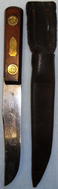 Victorian Maleham and Yeomans ‘ Bushmans Friend’ Knife and Scabbard. ED 602 Hunting Knive