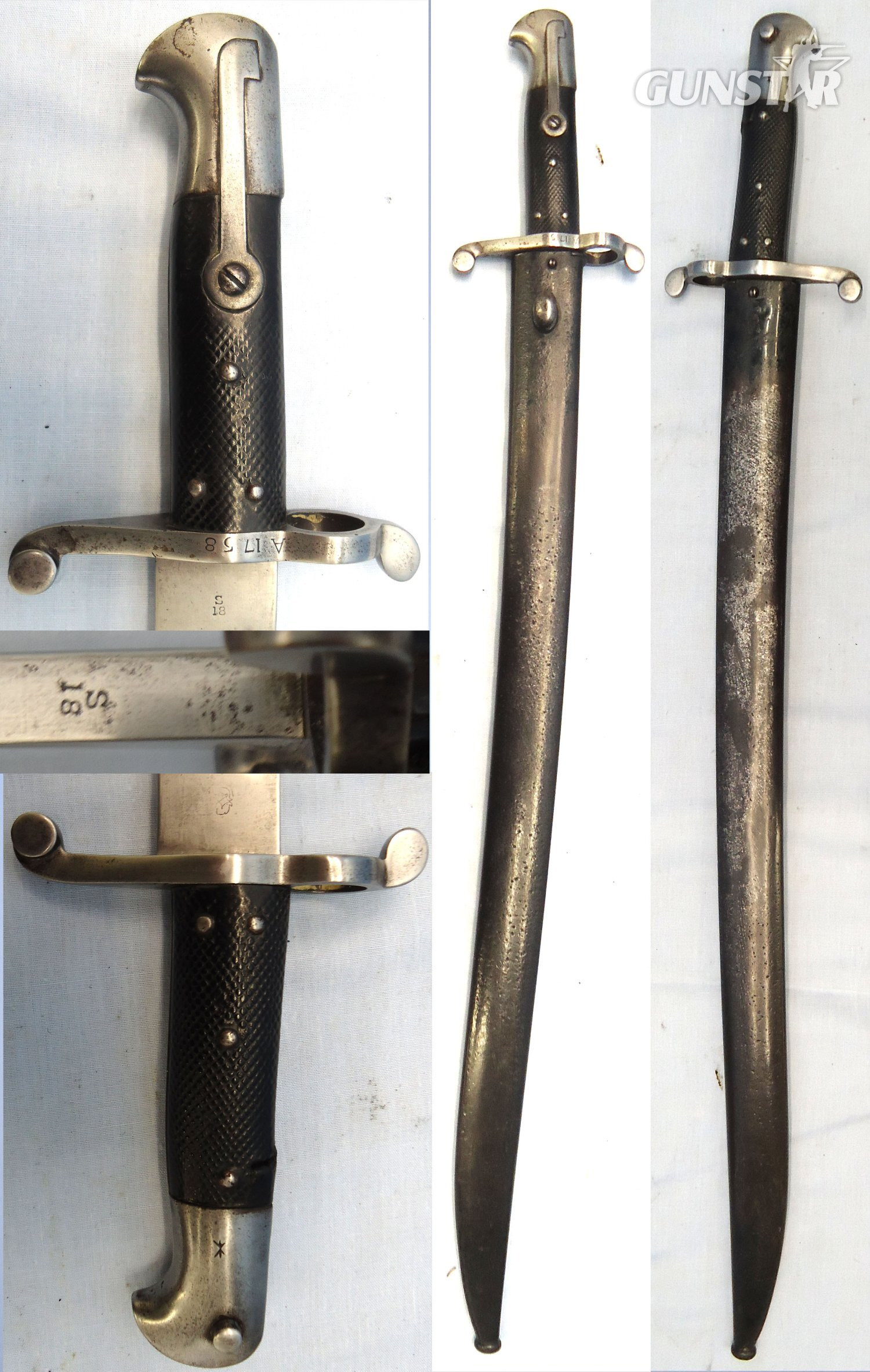  British, Pattern 1860 Yatahgan Sword Bayonet And Steel Scabbard. Sn - 23238 Bayonet