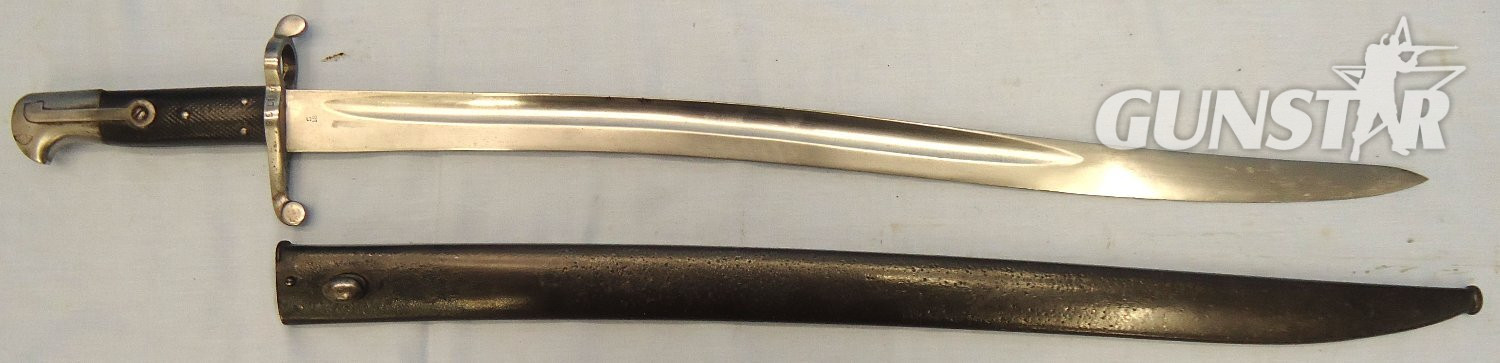 British, Pattern 1860 Yatahgan Sword Bayonet And Steel Scabbard. Sn - 23238 Bayonet - {CATEGORY} in 