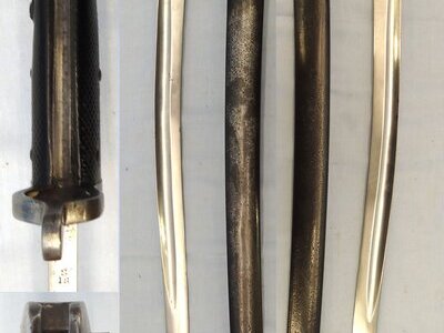 British, Pattern 1860 Yatahgan Sword Bayonet And Steel Scabbard. Sn - 23238 Bayonet