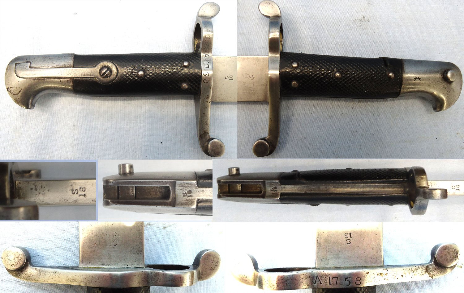 British, Pattern 1860 Yatahgan Sword Bayonet And Steel Scabbard. Sn - 23238 Bayonet