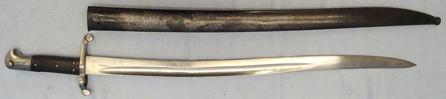 British, Pattern 1860 Yatahgan Sword Bayonet And Steel Scabbard. Sn - 23238 Bayonet - {CATEGORY}