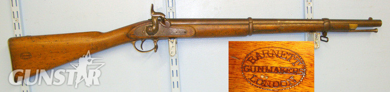 Royal Small Arms Factory (Enfield) Stock Impressed ‘Barnett Gunmakers London’. Muzzleloader .577 Rifle in 