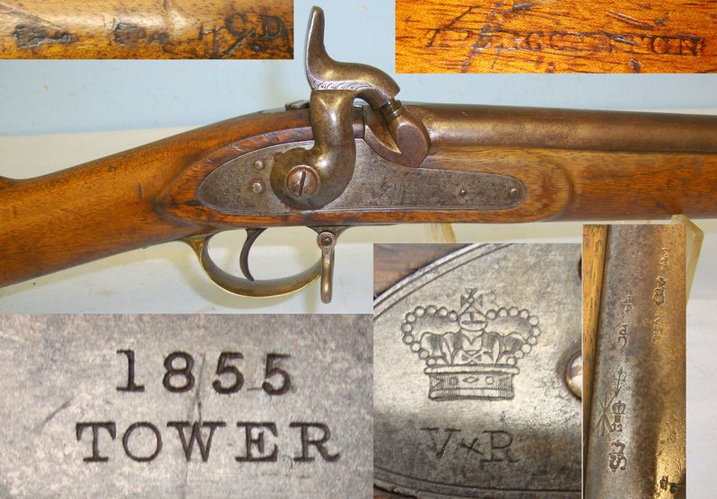 Royal Small Arms Factory (Enfield) Stock Impressed ‘Barnett Gunmakers London’. Muzzleloader .577 Rifle