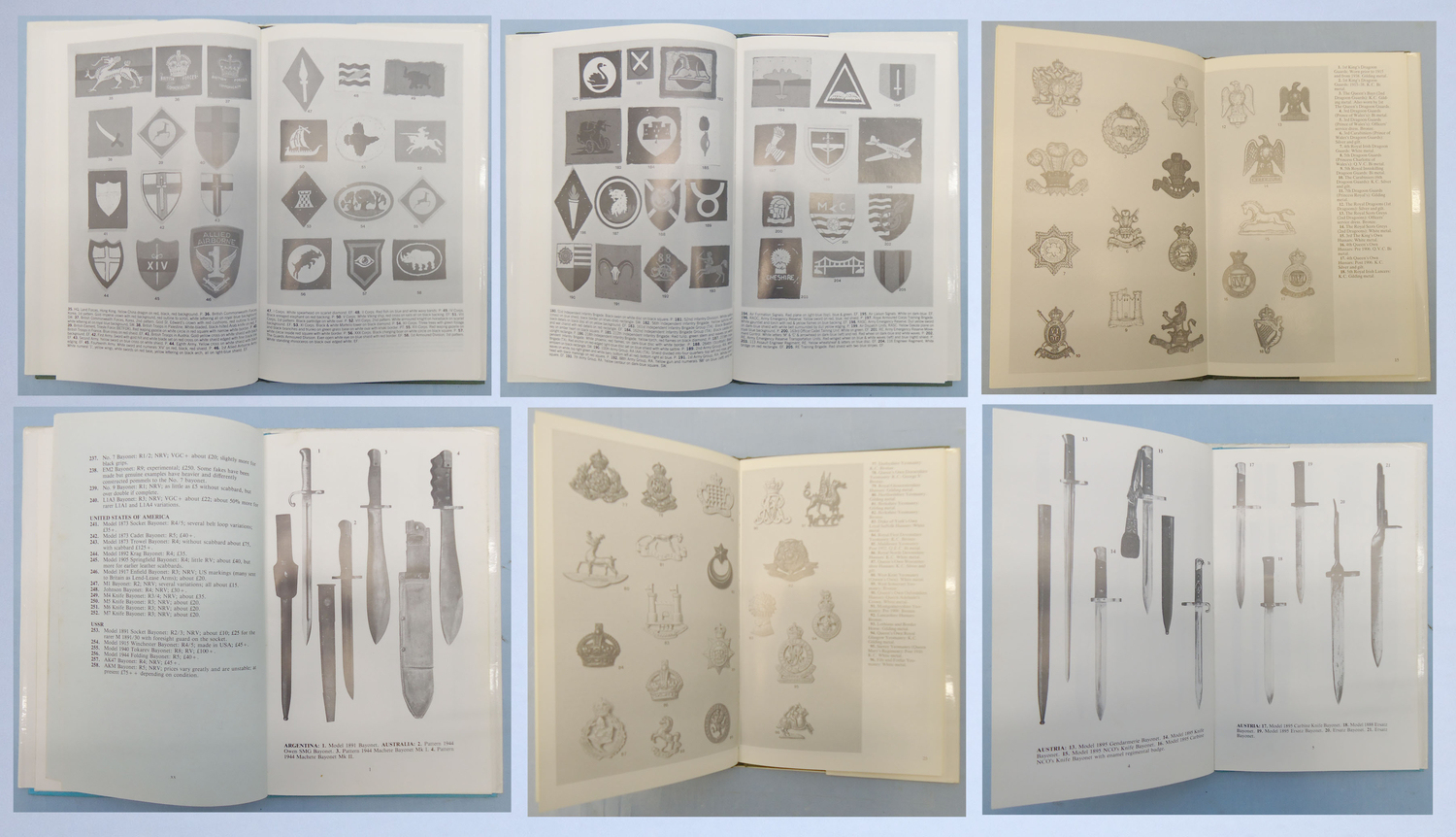 Set of Three Hardback Books – World Bayonets 1800 to the Present- British Army Cloth Insignia 1940 to Present – British Army Collar Badges 1881 to Present. BO 469. Set of Three Hardback Books – World Bayonets 1800 to the Present- British Army Cloth Insignia 1940 to Present – British Army Collar Badges 1881 to Present. BO 469. Other Accessory