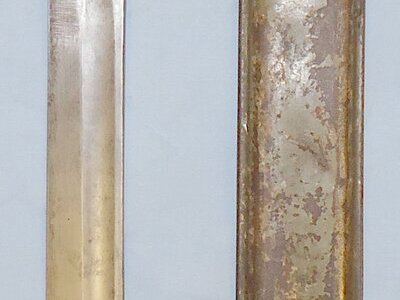 WWI Imperial German Model 1888/98 Ersatz Bayonet and Scabbard. BAYO 5. Bayonet