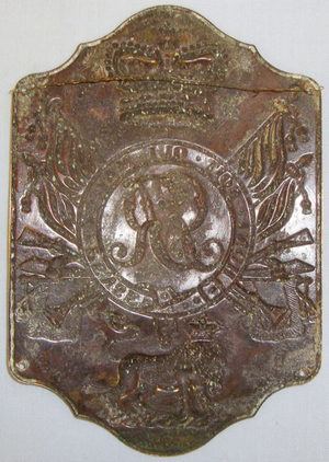  C1803-1812 British General Service Stove Pipe/Shako Plate. BA 385. C1803-1812 British General Service Stove Pipe/Shako Plate. BA 385. Other Accessory