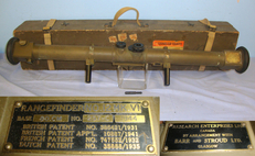 Transit Cased, WW2 1944 Canadian Research Enterprises Ltd Contract Barr & Stroud Glasgow Scotland No 12 MK VI Rangefinder With Post WW2 1952 Gift Presentation Plate, WW2 1942 Dated Transit Case With Charles Franks Glasgow Suppliers Label. OPT 798 -  Sight & Optic