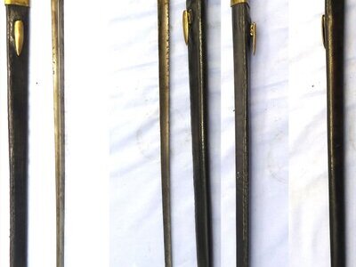 British, 1853/72 Pattern Martini Henry Rifle Bushed Socket Bayonet and Scabbard. Sn 23766 Bayonet