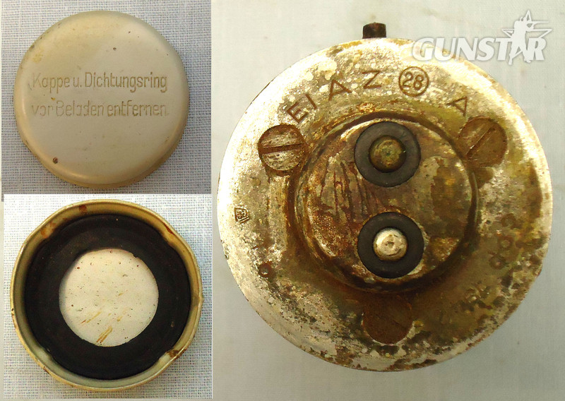 INERT DEACTIVATED, WW2, 1942 Dated German No28A Bomb Fuse And Bakelite Transit Container. - O 1691 INERT DEACTIVATED, WW2, 1942 Dated German No28A Bomb Fuse And Bakelite Transit Container. - O 1691  Other Ammunition in 