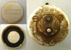 INERT DEACTIVATED, WW2, 1942 Dated German No28A Bomb Fuse And Bakelite Transit Container. - O 1691 INERT DEACTIVATED, WW2, 1942 Dated German No28A Bomb Fuse And Bakelite Transit Container. - O 1691  Other