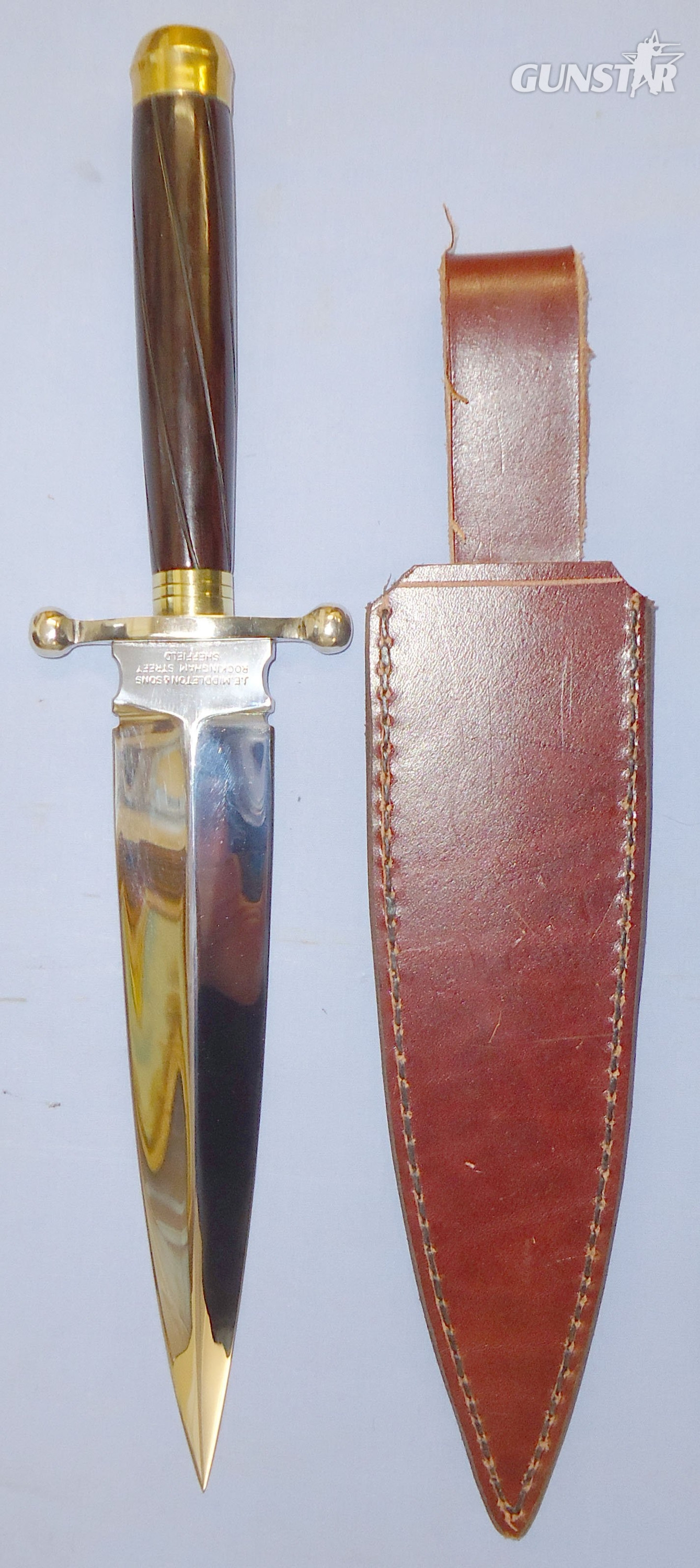Early/Mint* Unusual J.E.Middleton & Sons Handmade Double Edged Fighting Knife. 22518. Dagger in 