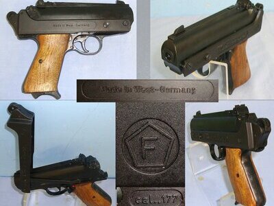 MINT**Boxed, 1980’s West Germany FB Record (BARTHELMS, FRITZ) Record Jumbo .177 Calibre 'Top Lever' Air Pistol With Accessories. Sn 23483 air pistol .177