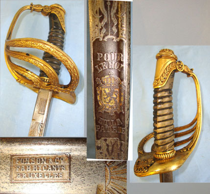  Fonson & Co. Fabricants, Bruxcelles Sword