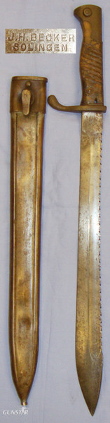 Very Rare* German Sawback M1898/05 Bayonet and Steel Scabbard. BAYO 801. Bayonet