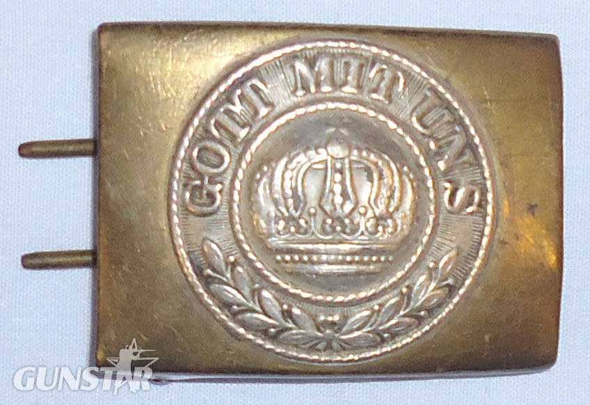Original WWI Imperial German/Prussian M1895 EM/NCO\'S (Enlisted Men / Non Commissioned Officer) Belt Buckle. N 129. Original WWI Imperial German/Prussian M1895 EM/NCO\'S (Enlisted Men / Non Commissioned Officer) Belt Buckle. N 129. Antique & Militaria in 