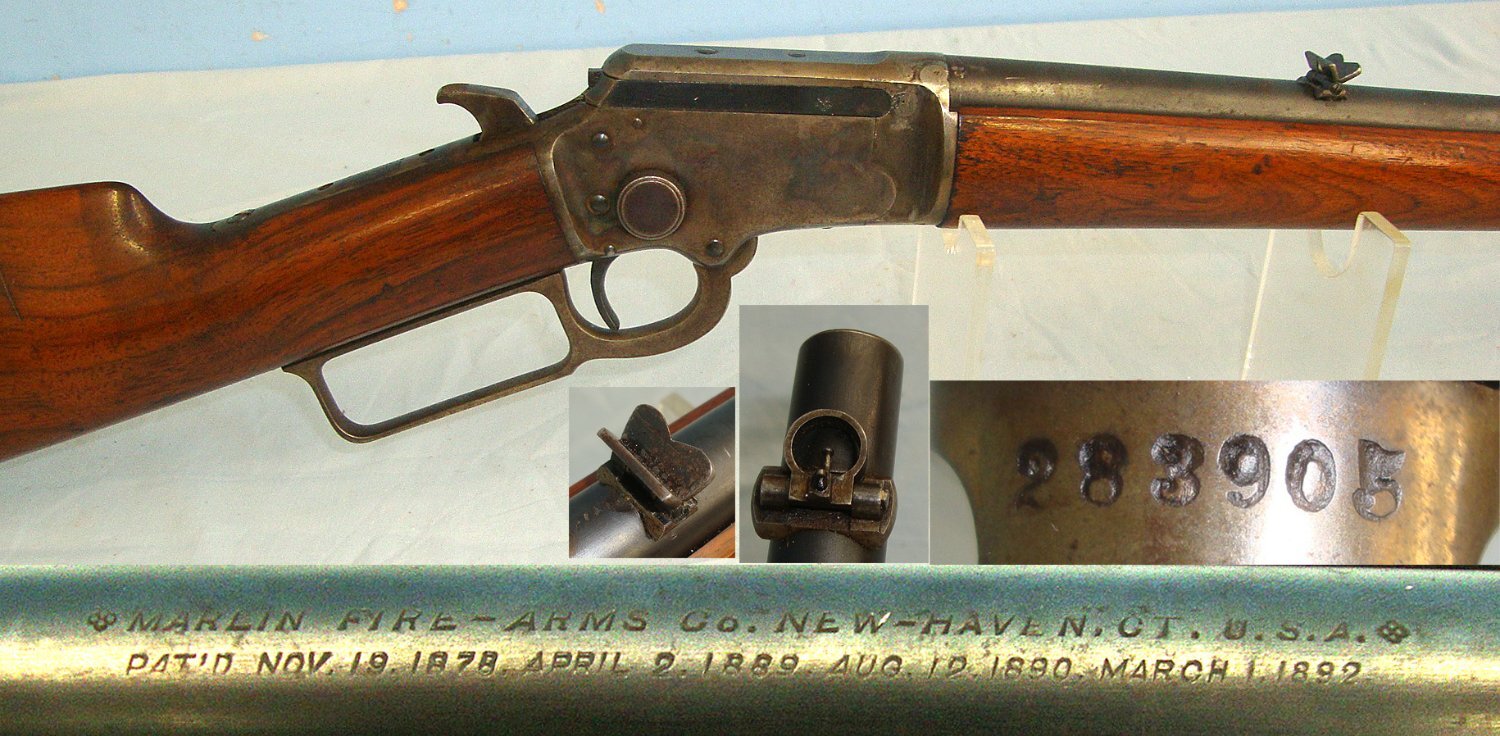 Post 1905-1922 Marlin USA Model 97 (1897) .22 Long Rifle Calibre Lever Action Carbine With Tube Magazine **COCKS & DRY FIRES**UK 2015 DEACTIVATION**Sn 23633:3 lever action rifle Lever Action None Rifle