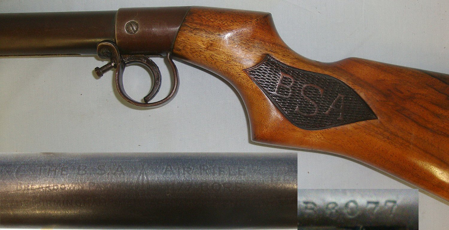 1932-1939 BSA 'Breakdown Pattern’ .177 Calibre Break Action Air Rifle With ‘B’ Prefix Serial Number. Sn 23159 air rifle .177