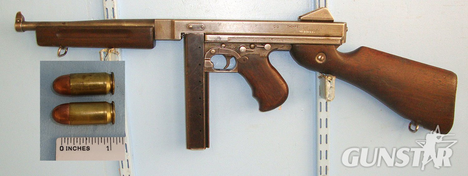  WW2 Era U.S Thompson M1 A1 Auto Ordnance Corp .45 ACP Calibre Sub Machine Gun With 30 Round Stick Magazine & 2 Inert Deactivated Rounds Of Ammunition**MOVING PARTS**UK/EU 2025 DEACTIVATION**Sn 23409 THompson None  Machine Gun