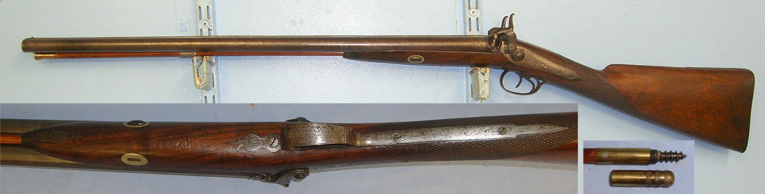  C1840 English Form Mortimer 16 Bore Double Barrelled Muzzle Loading Percussion Sporting Shotgun. Sn 23446 shotgun Muzzleloader 16 Bore/gauge