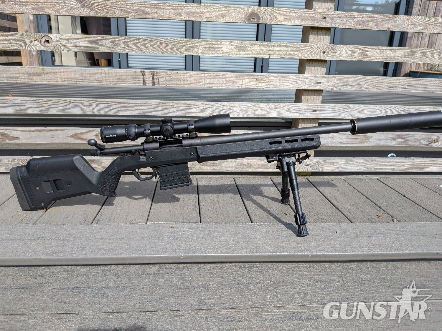 Remington 700 SPS Tactical- Magpul hunter chassis and magazine well  Bolt Action .223 Rifle in 