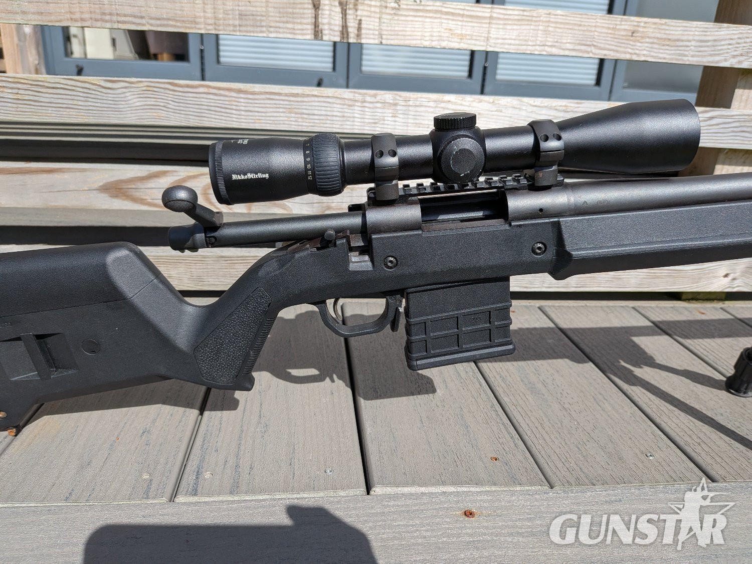 Remington 700 SPS Tactical- Magpul hunter chassis and magazine well  Bolt Action .223 Rifle