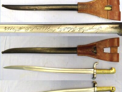 French, M1842/59 Bayonet and Scabbard. BAYO 379 Bayonet