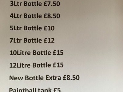 Forest Tackle Air Gun Charging price list Diving Bottle/Airgun Bottle Charging Prices None