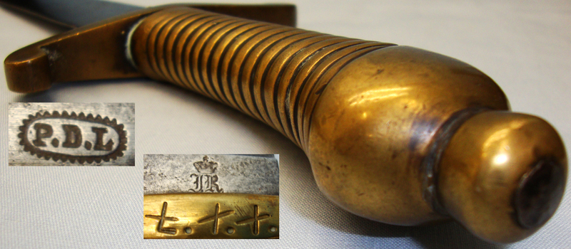 855 Pattern Imperial Prussian Infantry Pioneer’s Brass Hilt Short Sword Faschinenmesser (Fascine Knife)  ED 2364. Sword