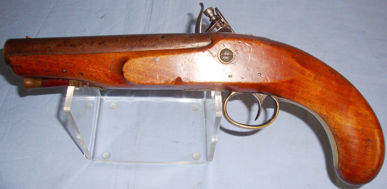  Late 1700’s –Early 1800’s English Form Frosst & Sons 16 Bore Flintlock Overcoat Pistol. Sn 15716 flintlock 16 Bore/gauge Muzzleloader