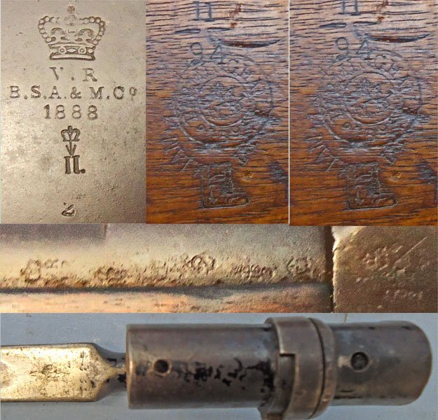  Martini Henry British, Martini Henry MK II, 1888 Dated, Rifle .577x .450 Obsolete Centre Fire Calibre Service Rifle by B,S.A & M Co & P1876 Pattern Bayonet. Sn - 22335 Single Shot .45 Rifle
