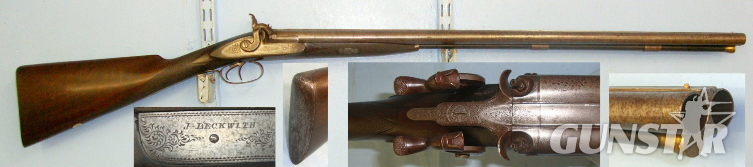 Beckwith (London) Muzzle Loading Percussion Shotgun. Sn 22577 Muzzleloader 16 Bore/gauge in 