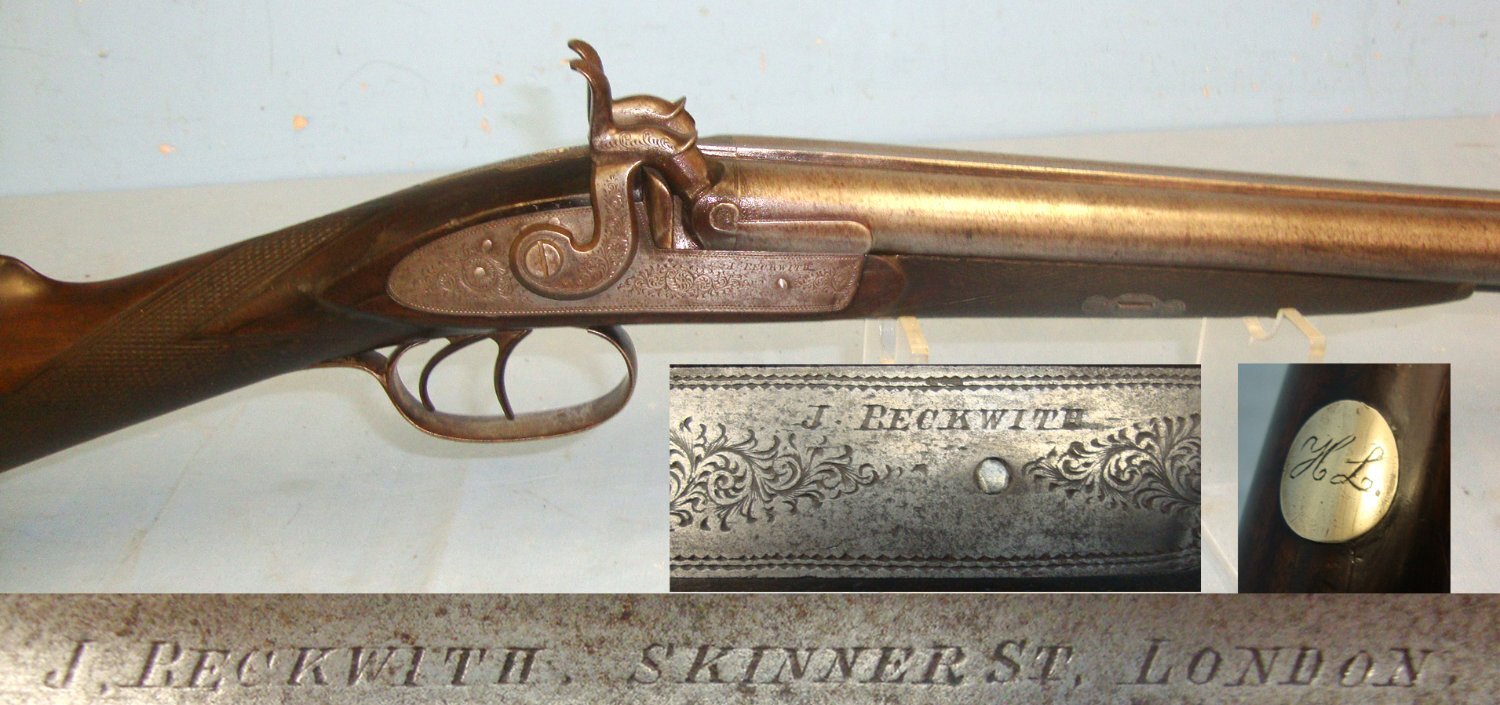 Beckwith (London) Muzzle Loading Percussion Shotgun. Sn 22577 Muzzleloader 16 Bore/gauge