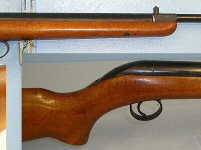 1955 -1957, BSA Cadet-Major .177 Calibre Break Action Air Rifle With Correct BSA Cylinder Etching. Sn 23687:3 air rifle .177