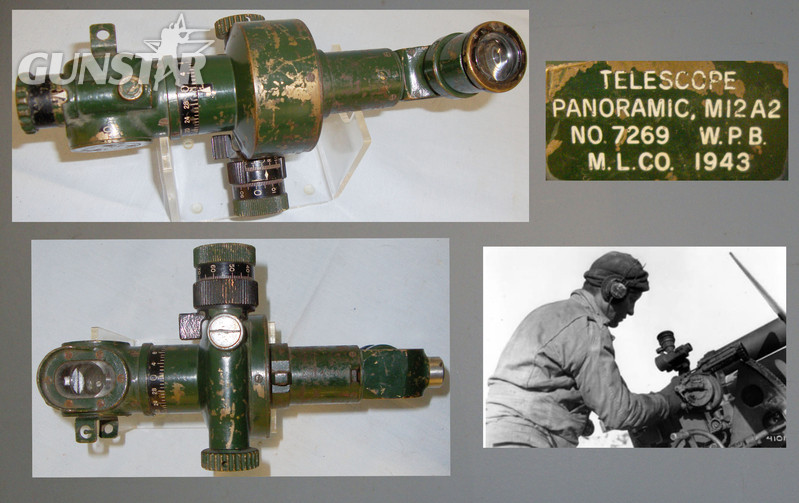 WW2 1943 U.S. Military M12A2 Panoramic Artillery Gun Telescopic Sight. OPT 793. OPT 793. WW2 1943 U.S. Military M12A2 Panoramic Artillery Gun Telescopic Sight. OPT 793. OPT 793. Sight & Optic