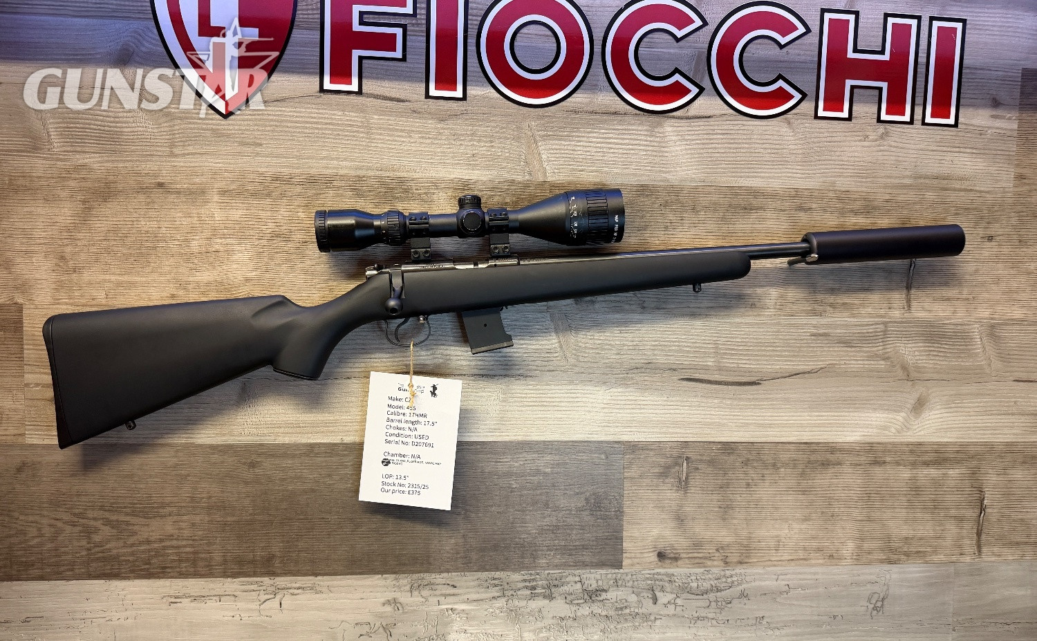 CZ 455 Bolt Action .17 Hornady Magnum Rimfire (.17 HMR) Rifle in 