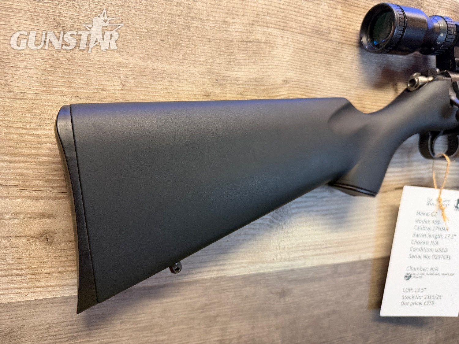 CZ 455 Bolt Action .17 Hornady Magnum Rimfire (.17 HMR) Rifle