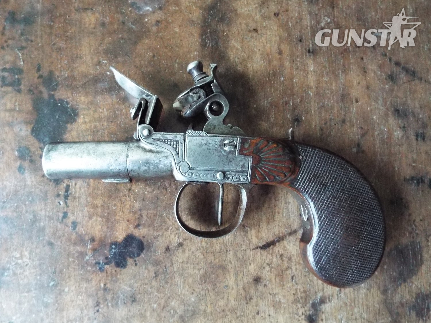 {CATEGORY} - French Boxlock Pocket Pistol .42 Cal Muzzleloader Muzzleloader in 