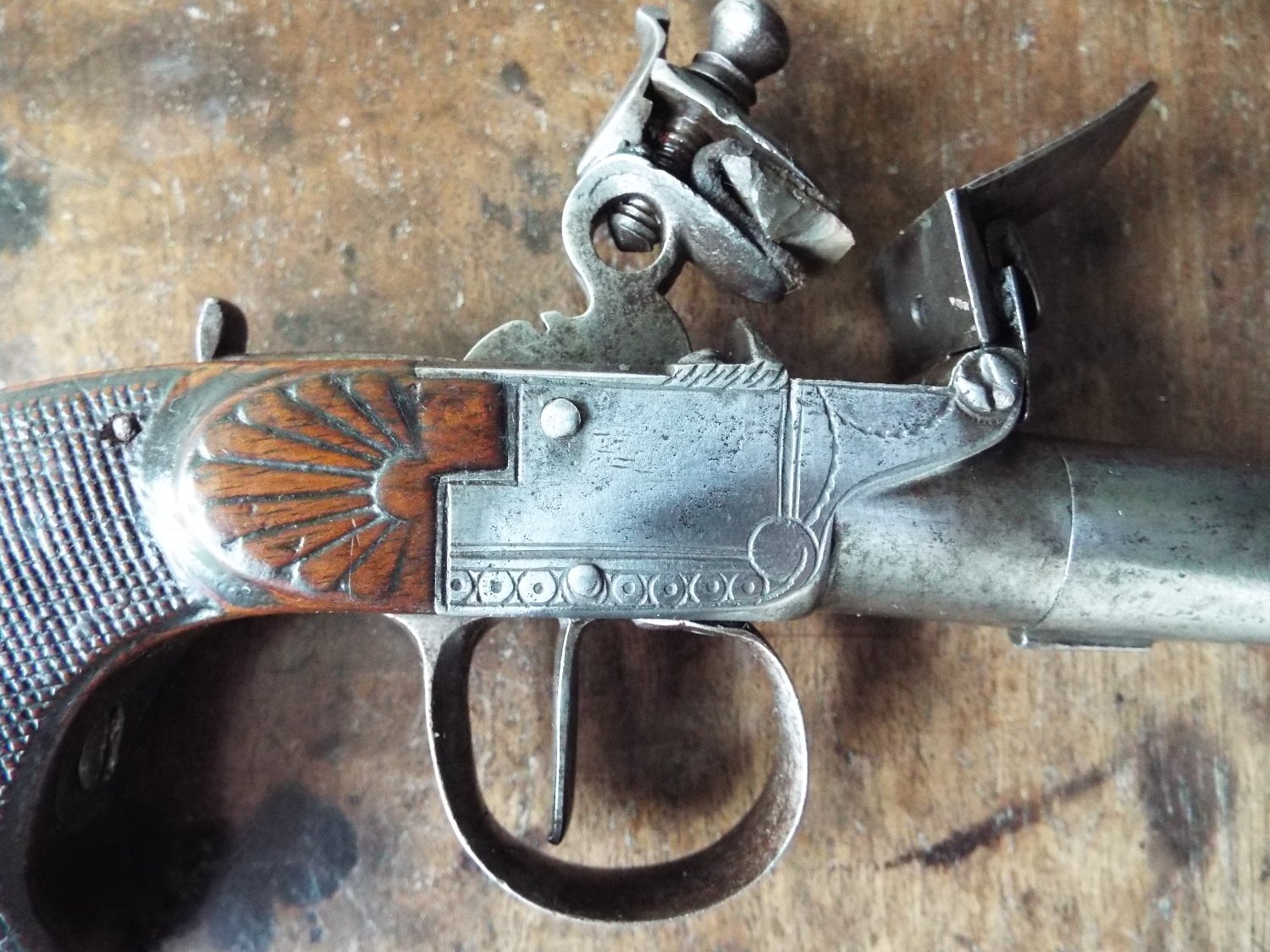 French Boxlock Pocket Pistol .42 Cal Muzzleloader Muzzleloader