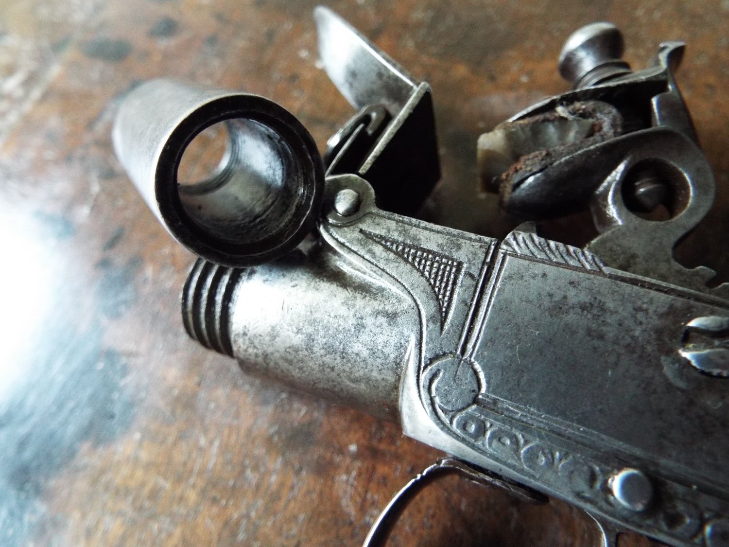 French Boxlock Pocket Pistol .42 Cal Muzzleloader Muzzleloader 