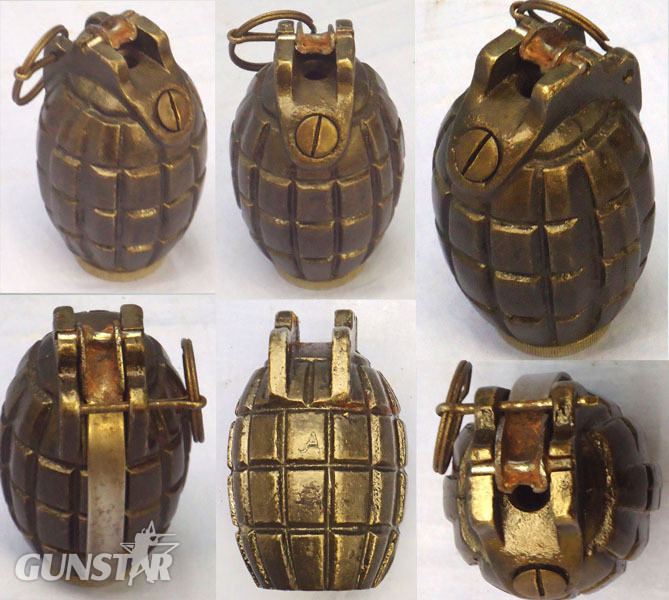 INERT DEACTIVATED. WW1, 1915 Dated, Mills No 5 MK 1, Hand Grenade By H, & T. Vaughan, Willenhall. - O 1913 INERT DEACTIVATED. WW1, 1915 Dated, Mills No 5 MK 1, Hand Grenade By H, & T. Vaughan, Willenhall. - O 1913  Other Ammunition in 