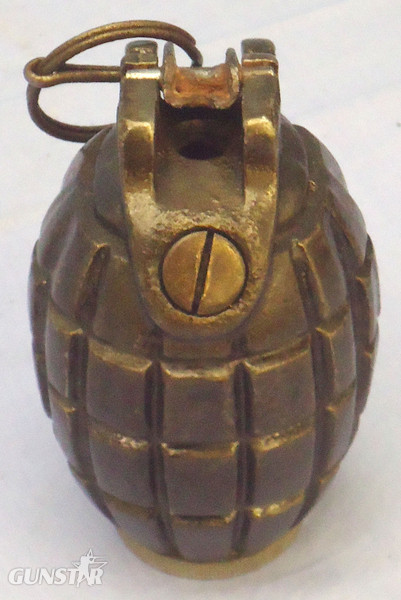 INERT DEACTIVATED. WW1, 1915 Dated, Mills No 5 MK 1, Hand Grenade By H, & T. Vaughan, Willenhall. - O 1913 INERT DEACTIVATED. WW1, 1915 Dated, Mills No 5 MK 1, Hand Grenade By H, & T. Vaughan, Willenhall. - O 1913  Other Ammunition - {CATEGORY}