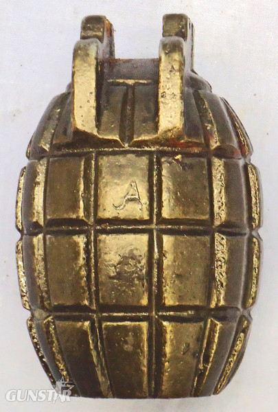 {CATEGORY} - INERT DEACTIVATED. WW1, 1915 Dated, Mills No 5 MK 1, Hand Grenade By H, & T. Vaughan, Willenhall. - O 1913 INERT DEACTIVATED. WW1, 1915 Dated, Mills No 5 MK 1, Hand Grenade By H, & T. Vaughan, Willenhall. - O 1913  Other Ammunition