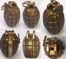 INERT DEACTIVATED. WW1, 1915 Dated, Mills No 5 MK 1, Hand Grenade By H, & T. Vaughan, Willenhall. - O 1913 INERT DEACTIVATED. WW1, 1915 Dated, Mills No 5 MK 1, Hand Grenade By H, & T. Vaughan, Willenhall. - O 1913  Other