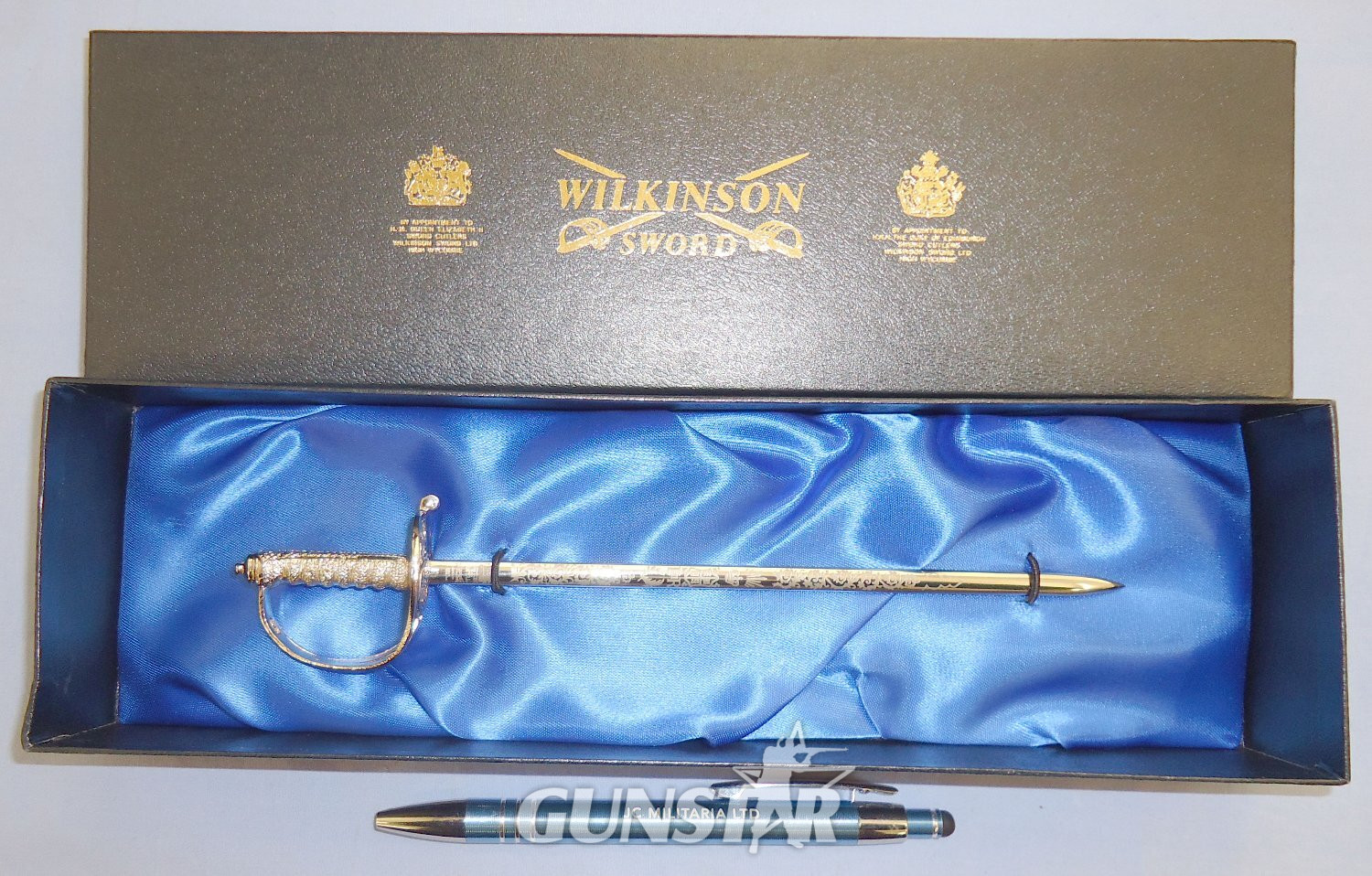 Mint Boxed* Miniature Royal Artillery Sword by Manufacturer Wilkinson Sword. MISC 817. Sword in 