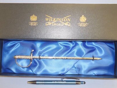 Mint Boxed* Miniature Royal Artillery Sword by Manufacturer Wilkinson Sword. MISC 817. Sword