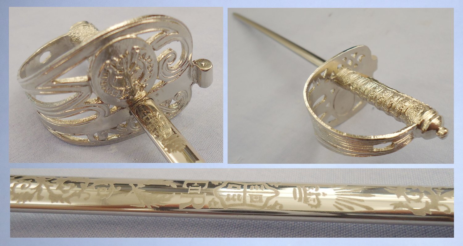  Mint Boxed* Miniature Royal Artillery Sword by Manufacturer Wilkinson Sword. MISC 817. Sword