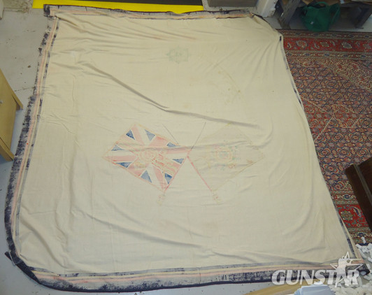 Large* Cheshire Regiment Printed Cotton Table Linen. MISC 875. Large* Cheshire Regiment Printed Cotton Table Linen. MISC 875. Antique & Militaria